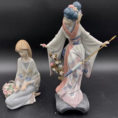 Set of 2 Lladro Porcelain Figurines #2