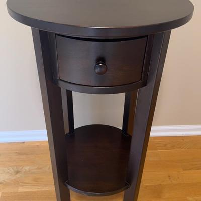 Modern Style Tall Side or Corner Table with Drawer 