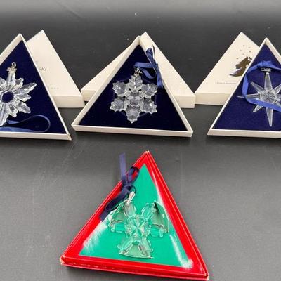 Swarovski Crystal Ornaments Set of 4 