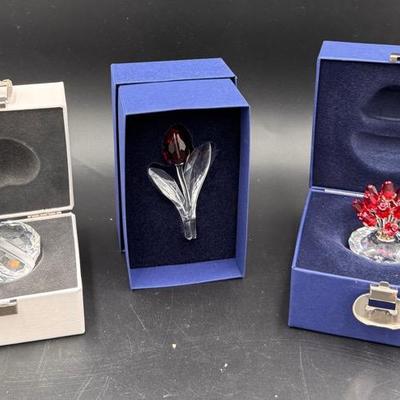 Set of 3 Swarovski Crystal Figurines