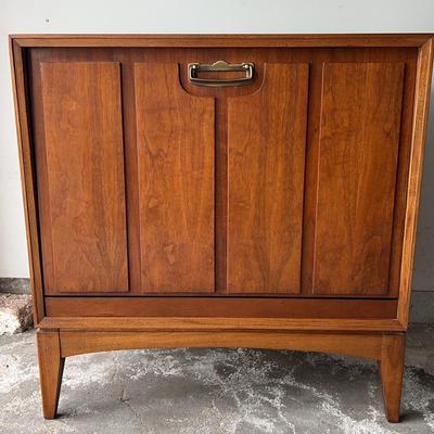 Mid Century Vinyl Record Cabinet + Vinyls