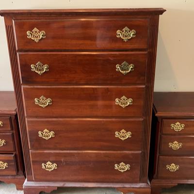 Knob Creek Furniture Tall Boy Dresser & Two Nightstands