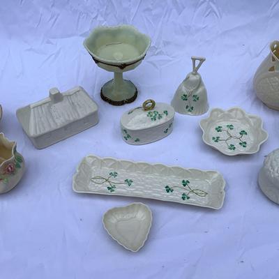 Collection of Belleek China Decor