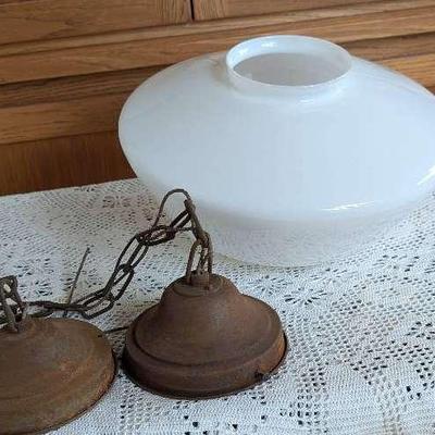 School House Opaline Pendant Light