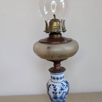 Antique Scovill Oil Lamp