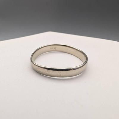 Men's 14K White Gold Band