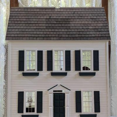 Colonial Style Dollhouse and Contents