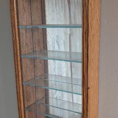 Oak Wall Curio Cabinet