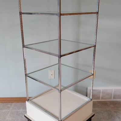 1970's Chrome and Glass Display Cabinet
