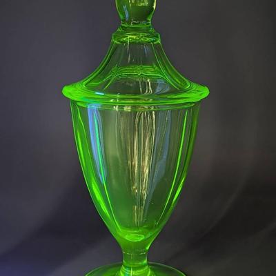 Uranium Glass Apothecary Jar