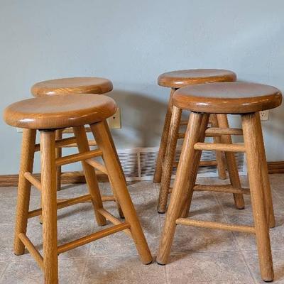 Oak Swivel Stools