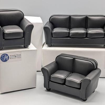 Manor House Miniatures Faux Leather Furniture 
