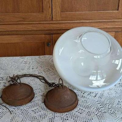 1930's Opaline Ceiling Globe #2