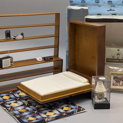 Miniature Dollhouse Murphy Bed and More
