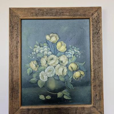 Molded Relief Floral Art