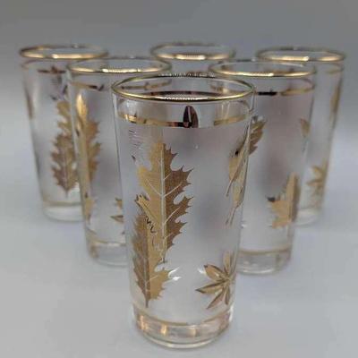 Libbey Golden Foliage Frosted Tumblers