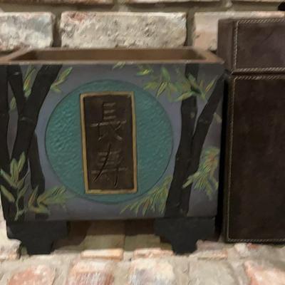 Distressed Japanese Wood Box, Matches In Box 