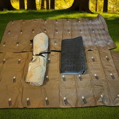 Camping - 2 Single Self Blowup Camping Mats,  Mattress Uses A Pump, Mat