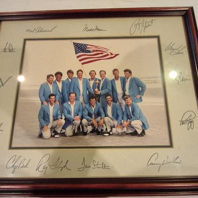 Autographed & Framed RYDER CUP 1991 USA Golf TEAM POSTER 