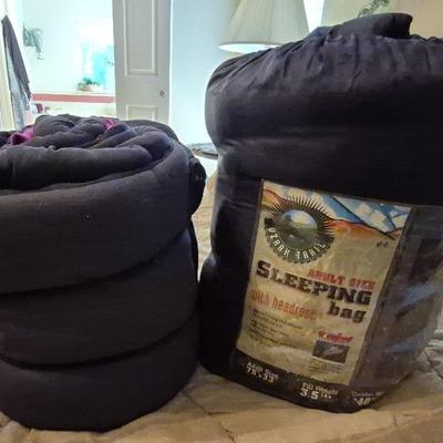 Ozark Trail Sleeping Bag With Blue, Sleeping Bag With Pink, And Sleeping Bag With Custom Cover 