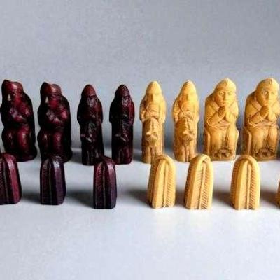 Alabaster Chess Set Pieces From Mexico (No board included)