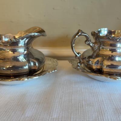 Silverplate Sugar And Creamer 