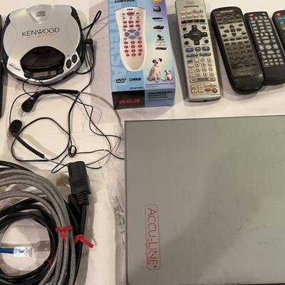  Electronics - Kenwood Cd Player, Cell Phones, Cords, Remotes, 
