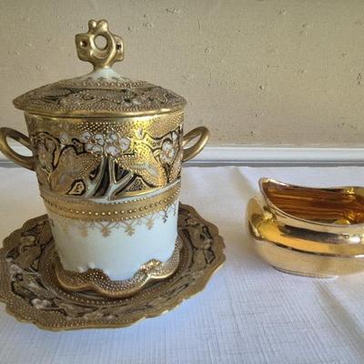 Antique Condensed Milk Holder An T&V Limoges France Trinket Dish