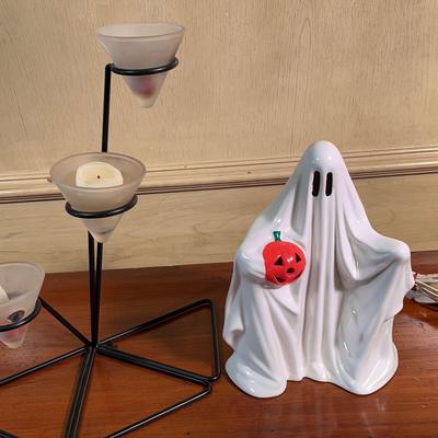 Ceramic Ghost Light And Votive Lamp 