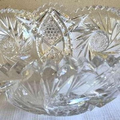 Antique Pressed Glass Crystal Bowl