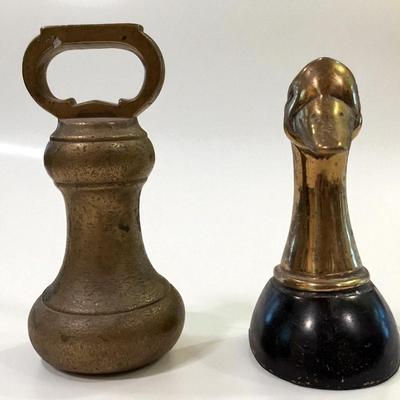  Vintage Imperial Heavy Brass Weight, Brass Duck Bookend 