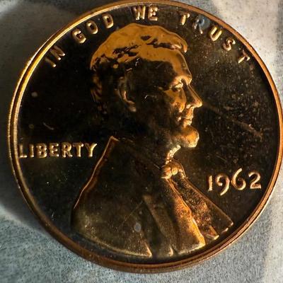 1962 Proof Penny No Mint Mark