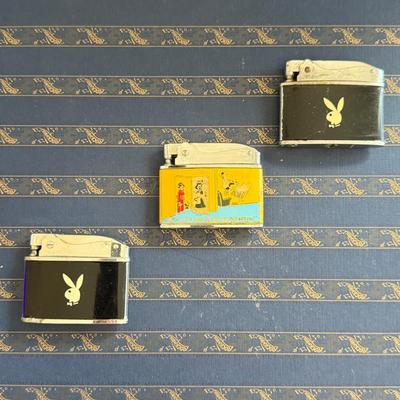 Vintage Playboy Advertisment Flat Top Lighters g