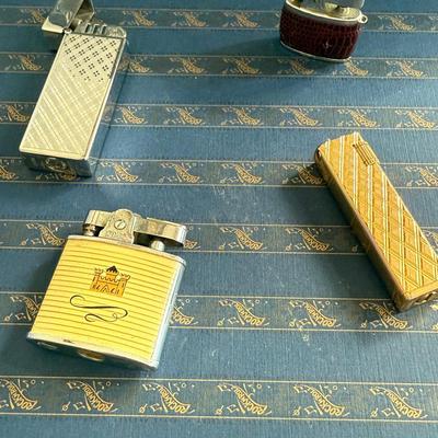 Vintage Lighters JJJ, Script, Continental And Firefly Mini