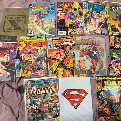 Comic Lot – Hulk #104, Sub-Mariner (4, 6, 12), Avengers King-Size #10 + X-Men, Superman, More (14 To