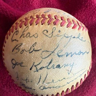 “Dugout Echoes: 1950s Signed Baseball Featuring Bob Lemon & The Forgotten Lineup” UNVERIFIED 