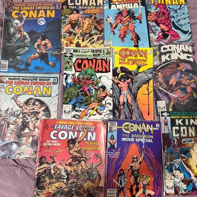 Conan Comic Lot – Annuals, King Conan, Savage Sword & Movie Specials (9 Issues)