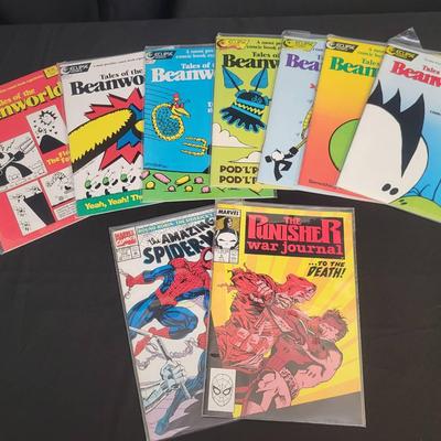 Comic Book Lot | Tales of the Beanworld, Marvel Spider-Man & Punisher War Journal