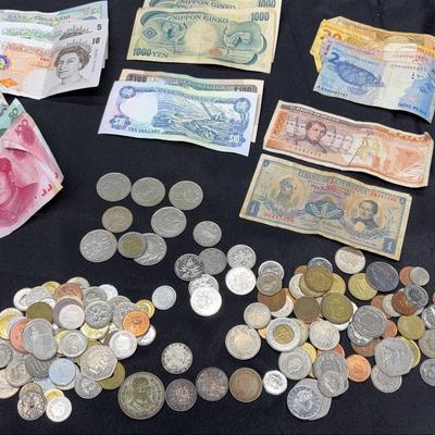 International Currency Collection | Vintage Banknotes & Coins from Multiple Countries