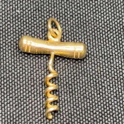 14K Gold Pendant | Miniature Corkscrew Design | Total Weight 2.7g