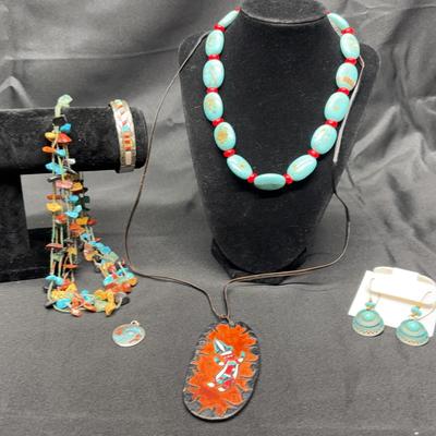 Native American Inspired Jewelry | Some Stamped 925 | Multi-Stone Necklace, Bracelet, Earring & More