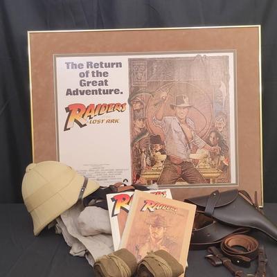 Indiana Jones Raiders of the Lost Ark Collectible Lot | Poster, Costume Accessories & Memorabilia