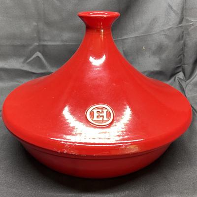 Emile Henry Red Flame Ceramic Tangine With Conical Lid | Made In France