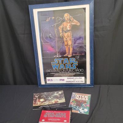 Star Wars Collectibles | Vintage Public Radio Poster, Marvel Comic, Blueprint Set & Program Booklet