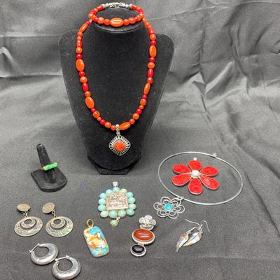Sterling Silver & Semi-Precious Jewelry Collection | Turquoise & Inlay Designs | Stamped 925