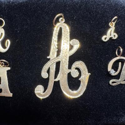 Yellow Gold 14k Alphabet Pendants And Charms | 4.50g Total Weight 