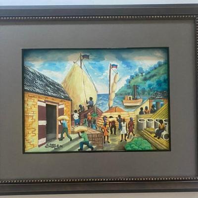 Original Collage 3D Painting By Haitian Artist Jacques Lionel Henri