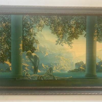 Lithograph Titled "Daybreak" By Signed Maxfield Parrish