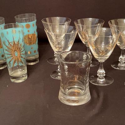 Vintage Mid-Century Barwear  Glassware