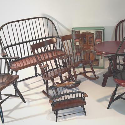 Wood Doll Furniture Lot  